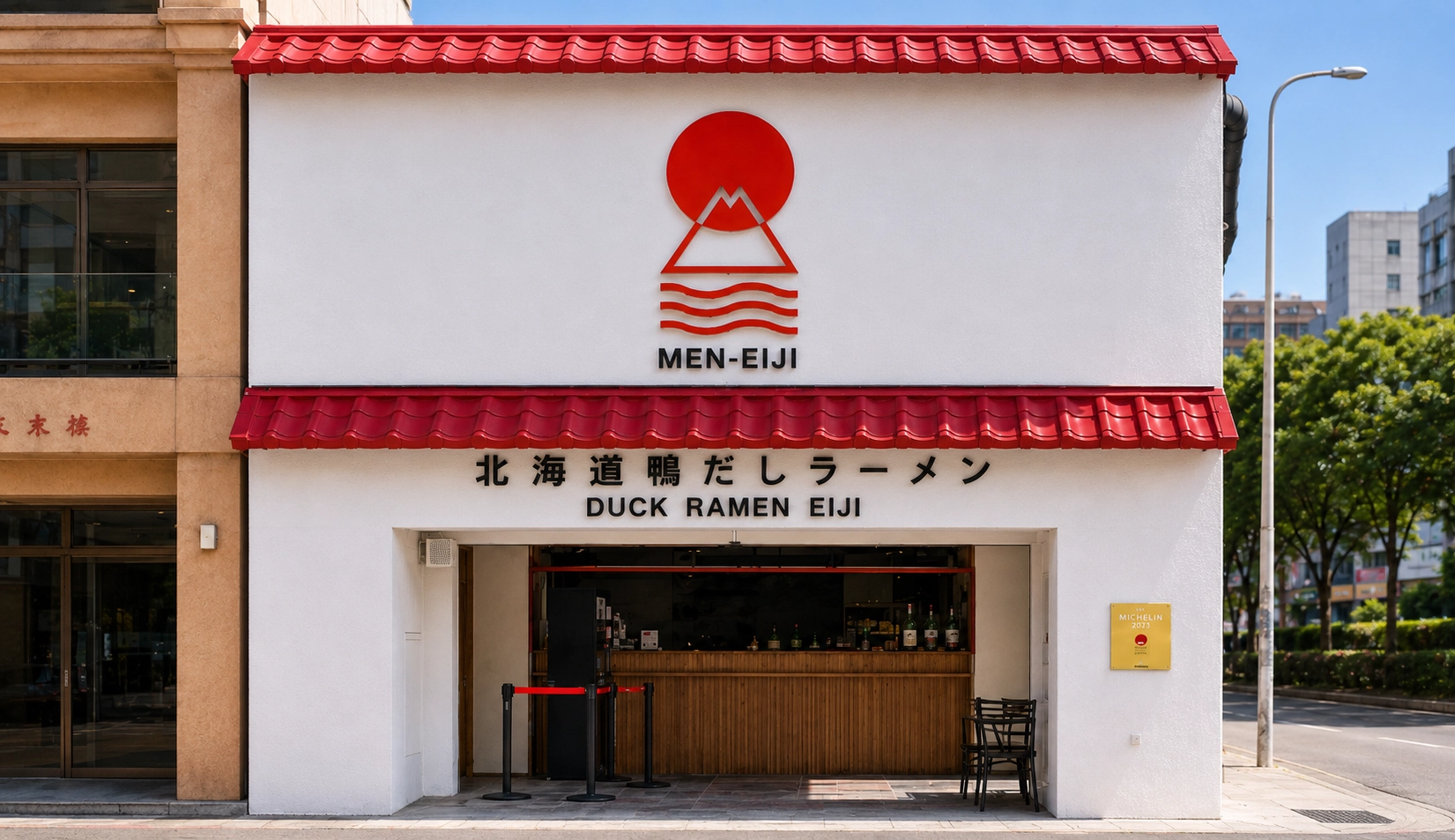 MEN-EIJI 北海道鴨白湯拉麵 勤美店店面｜台中市西區中興街