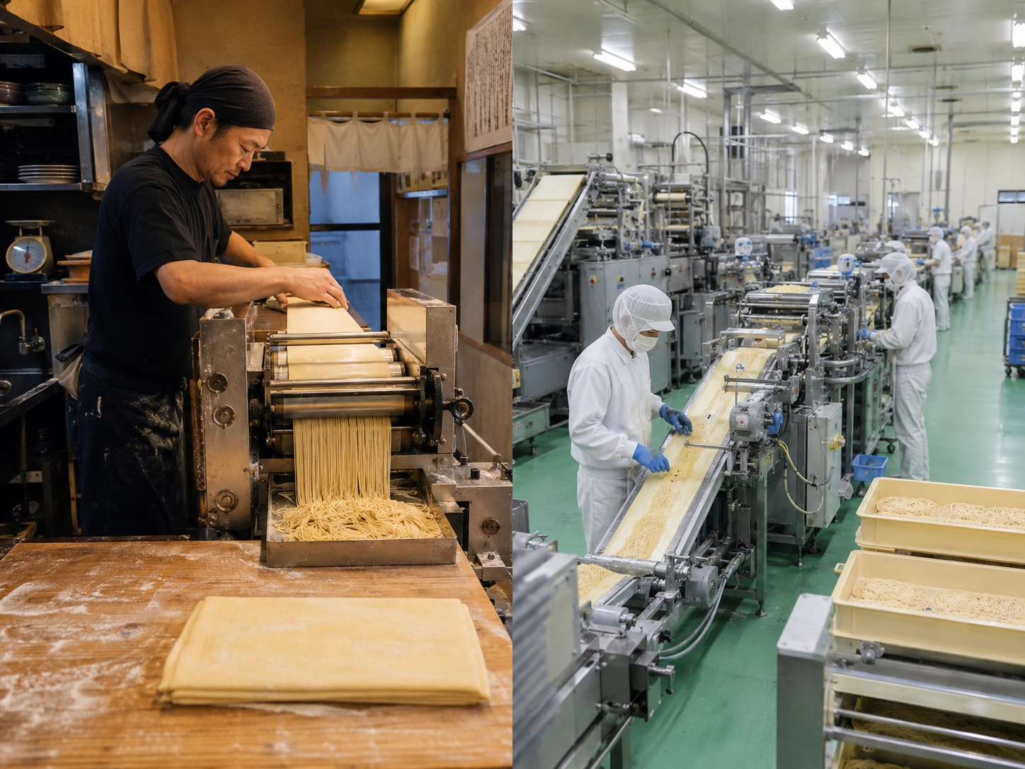 自家製麵和工廠製麵比較
