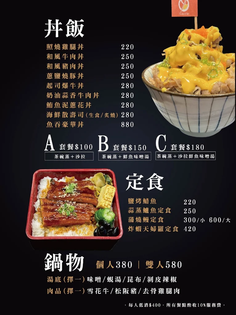 魚吞壽司 Sakana菜單